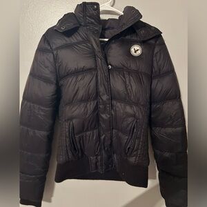 American Eagle black puffer coat